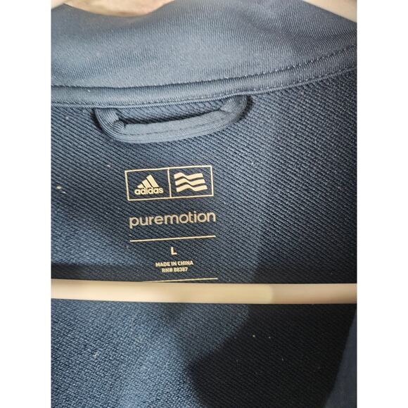 Adidas A198 Men's Space Dyed Full Zip Jacket Rich Blue Large - Picture 5 of 9